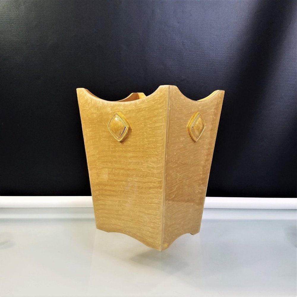 Mike + Ally Chateau Wastebasket Luxury Bathroom Accessories Vintage Discontinued